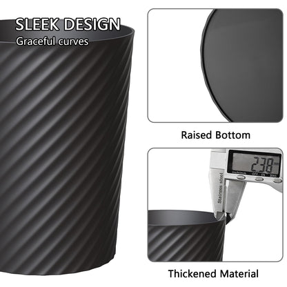 Bathroom Garbage Can 3 Pack 6.8L/1.8 Gallon Small Garbage Can, Round Plastic Trash Can, Slim Waste Basket for Bedroom, Bathroom, Kitchen, Living Room, Office, Car, RV, Fits Under Sink