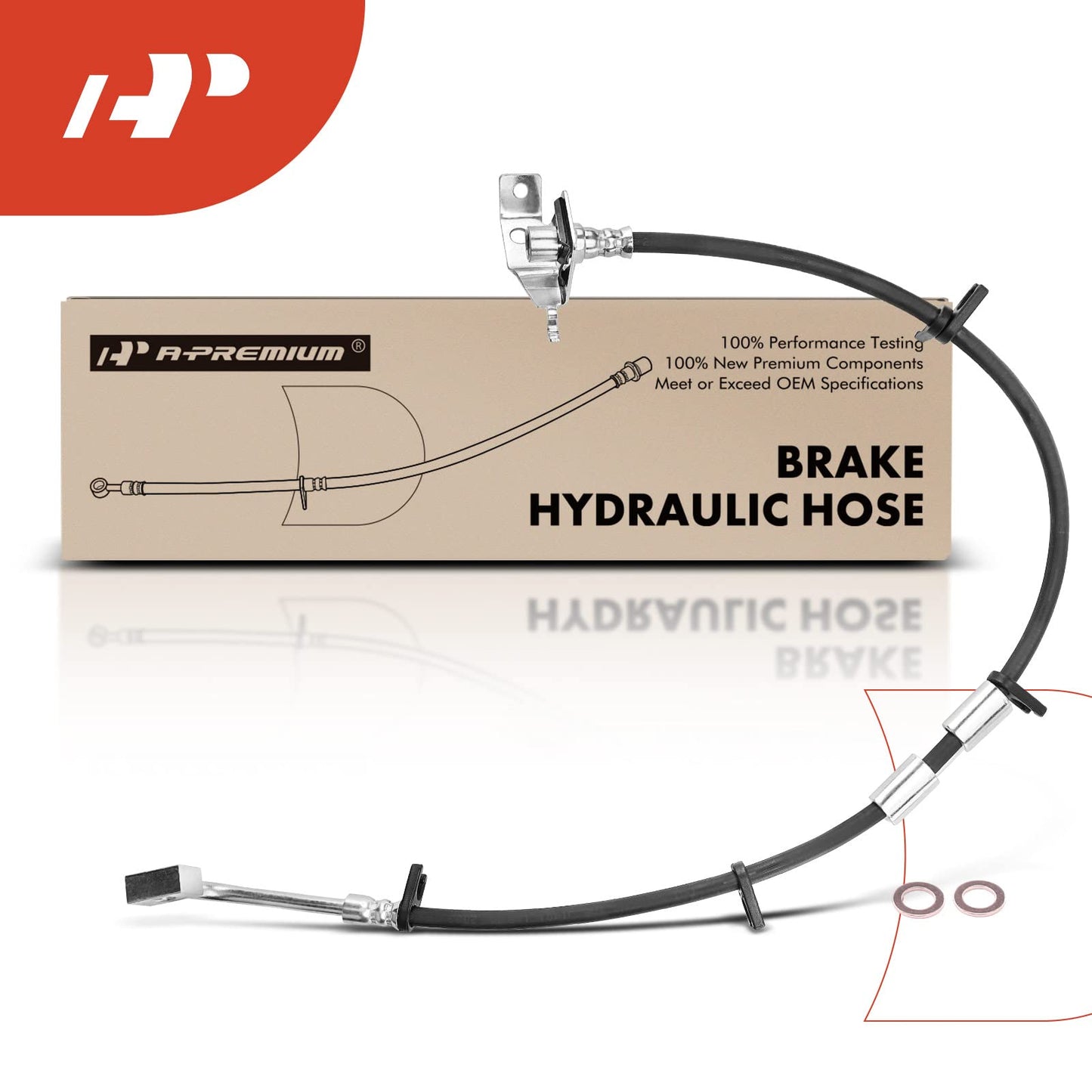 A-Premium Front Passenger Side Brake Hydraulic Hose Compatible with Ram and Dodge Models - Ram 2500/Ram 3500 2003-2010, 2500/3500 2011-2013