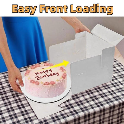 10 Pack Cake Boxes, 10x10x8 Inches Tall Cake Box with Boards, White Bakery Boxes with Window, Disposable Cake Containers for Cake, Donuts, Pies, Cookies, Wedding, Birthday, Party (White - 10 Pack)