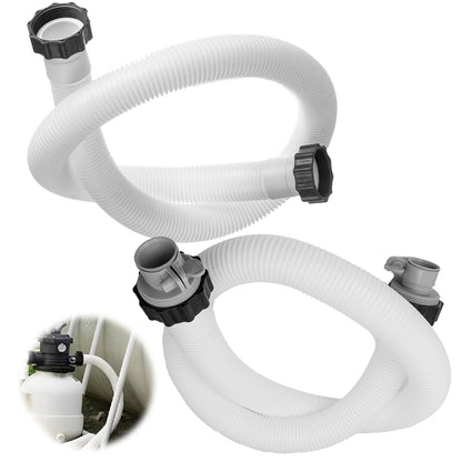 2Pcs Pool Hoses for Above Ground Pools 1 1/2 Inch Diameter 59" Long Pool Pump Hose Replacement Filter Pump Hose Accessories