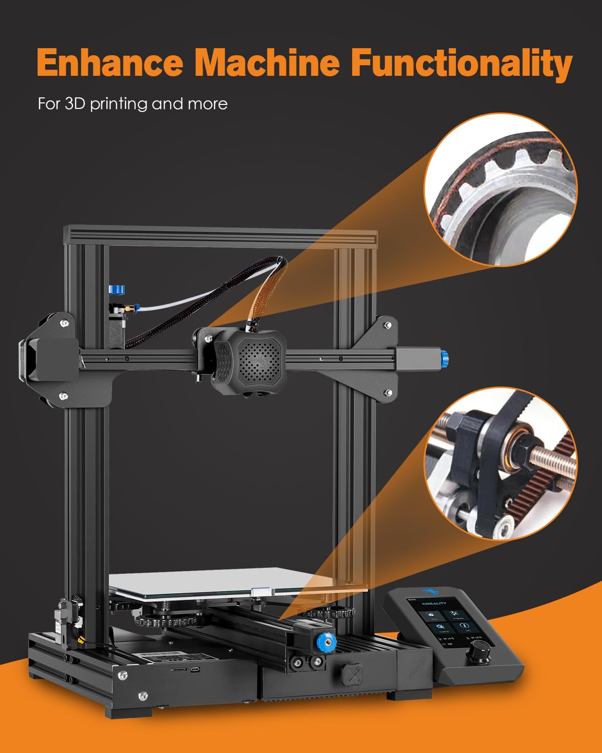 HANGLIFE GT2 Timing Belt with Copper Buckle - 3D Printer Open Synchronous Belt (2mm Pitch) 3D Printer Accessories - 6mm x 10M (32.8ft)