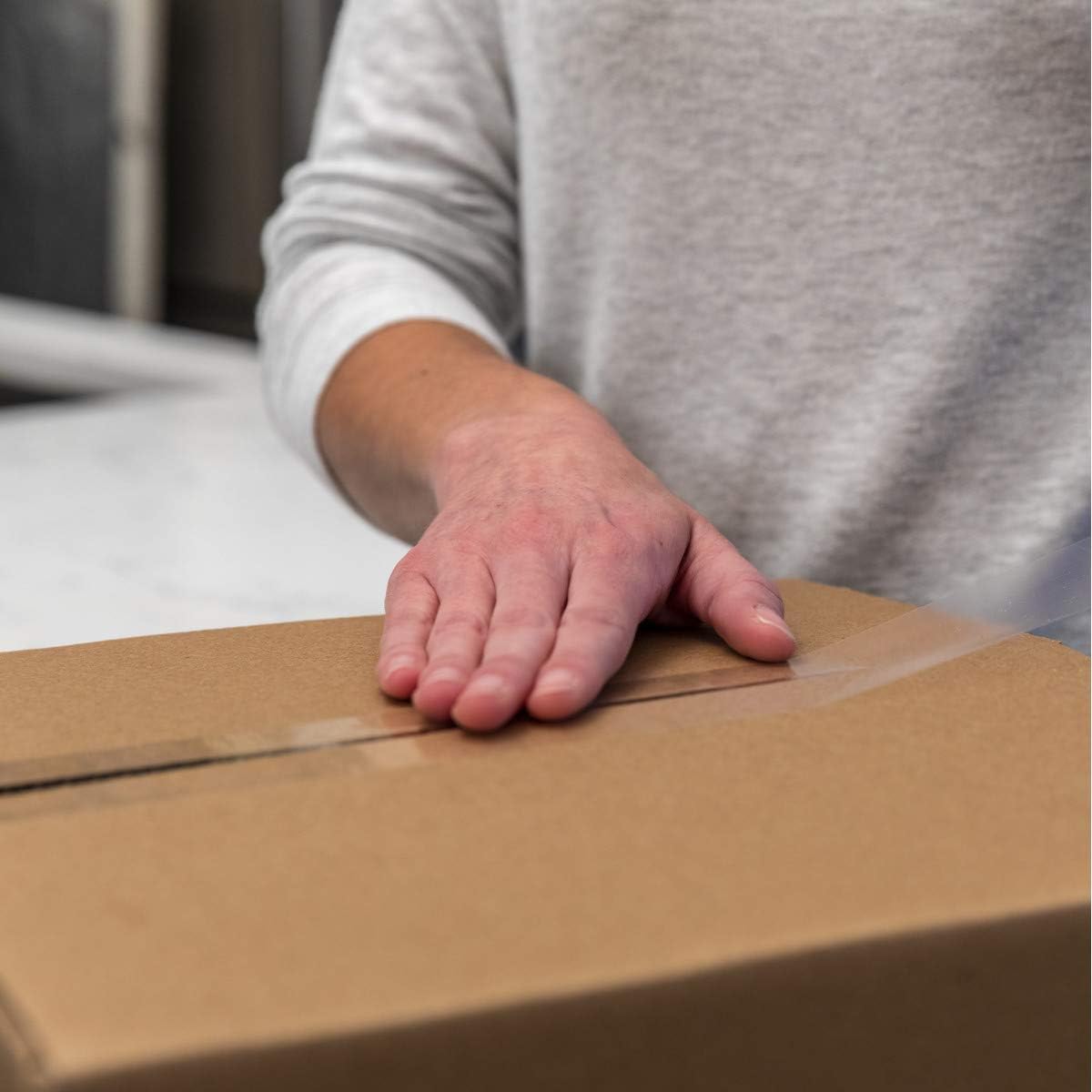 Duck Brand EZ Start Packaging Tape with Dispensers, 1.88-Inch x 22-Yard Roll, 6 Rolls, Clear (824922)