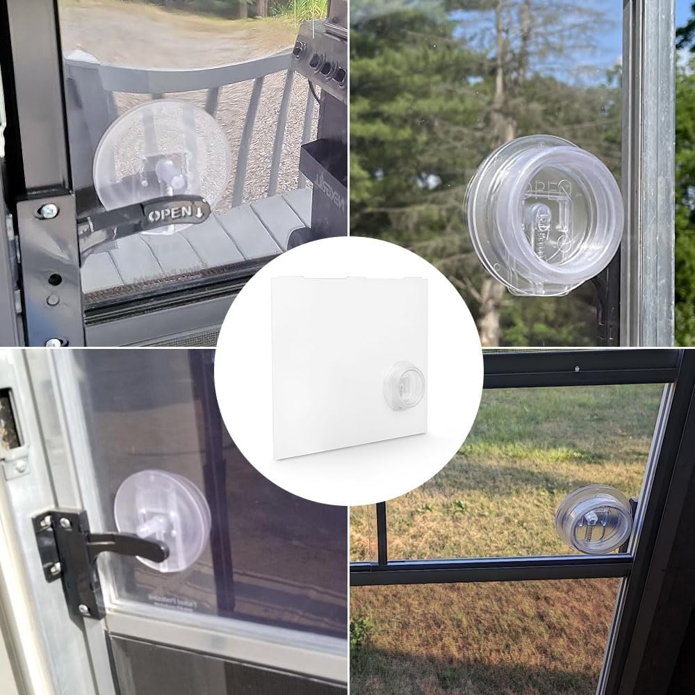 Liyquint RV Screen Clear Door Slide Panel 239061 Replacement Sliding Panel with Push-Down Knob Opener, with RVs Enhance Your Travel Experience (1)