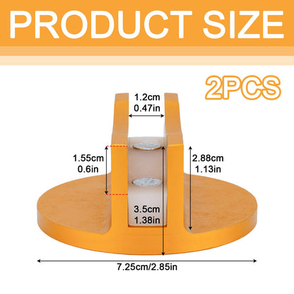 2pcs Universal Magnetic Jack Pad, Pinch Weld Jack Adapter Stand with Large Groove Heavy-Duty Aluminum Grooved Pinch Weld Frame Rail Protector Accessories for Car Truck