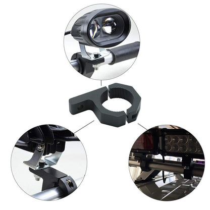 Vkinman LED Off-Road Light Horizontal Bar Clamp Mounting Bracket Handlebar Mount Kit 1"/1.5"/1.75"/2" (2 Clamps) for Light Bar Bull Bar Tube Clamp Roof Roll Cage Holder, Allen Key Included