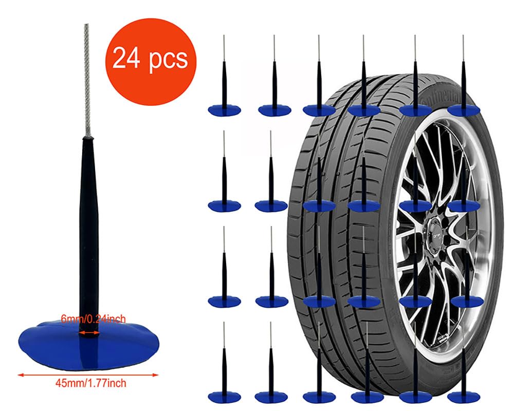 ZERINT TP-103D Combination Repair Unit, Tyre Repair Patch Plug 6 x 45 mm Dipped stem 24 pcs
