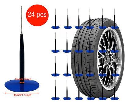 ZERINT TP-103D Combination Repair Unit, Tyre Repair Patch Plug 6 x 45 mm Dipped stem 24 pcs
