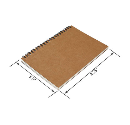 12 Pack Spiral Notebook Lined Journal,A5 Kraft Soft Cover Spiral Lined Notebook,120 Pages/60 Sheets,College Ruled Coil Journals Bulk for Work Office School Supplies,8.25 x 5.55 inch,6 Colors