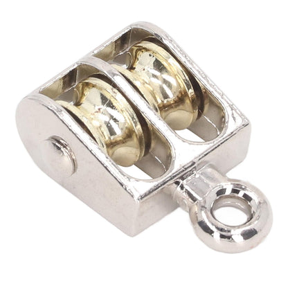 Dual Pulley Block 4 Pcs Double Pulley Block 100KG 220LBS Bearing Zinc Alloy Crane Lifting Dual Pulley Roller Hand Chain Hoists