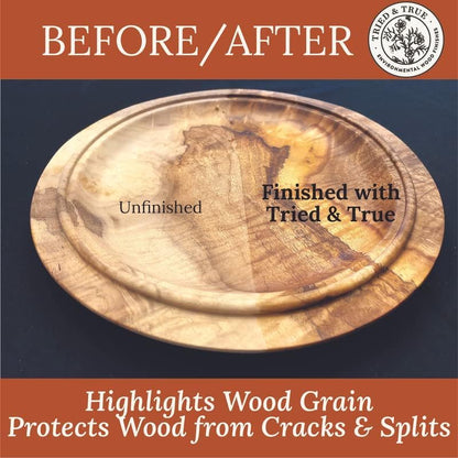 Tried & True Danish Oil, 8 oz. - Polymerized Linseed Oil for Wood Finish & Sealer, Ideal for Furniture, Butcher Blocks, Salad Bowls, & More - Food Safe Wood Finish, Easy Application Stand Oil