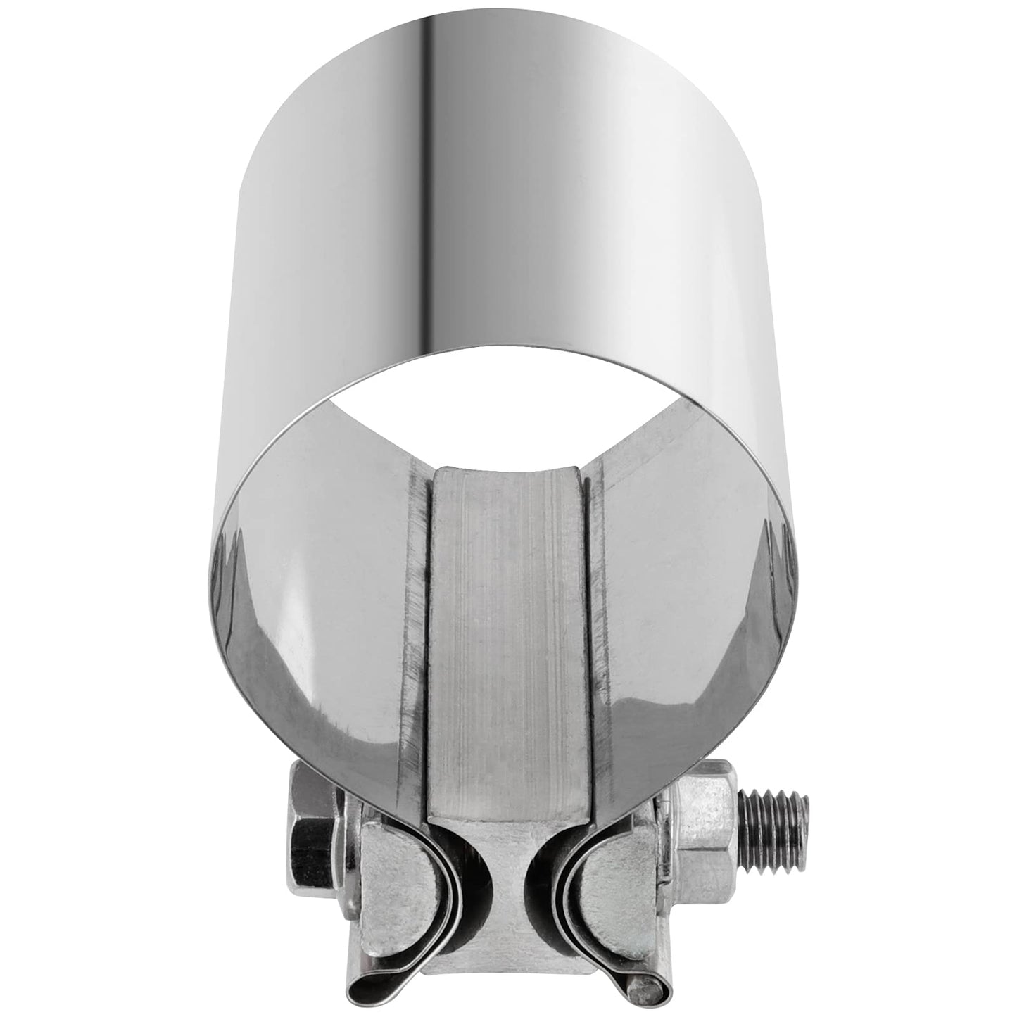 4 PCS 2.5 Inch Butt Joint Exhaust Band Clamp Sleeve, 2 1/2 Inch Stainless Steel Exhaust Clamp for Exhausts, Mufflers, Downpipes