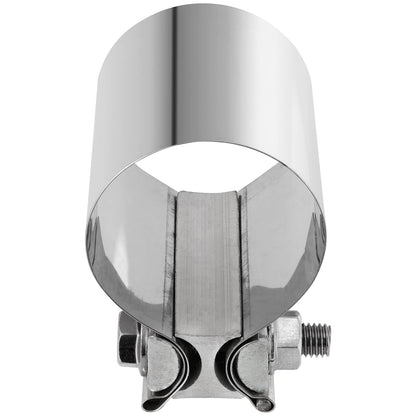 4 PCS 2.5 Inch Butt Joint Exhaust Band Clamp Sleeve, 2 1/2 Inch Stainless Steel Exhaust Clamp for Exhausts, Mufflers, Downpipes