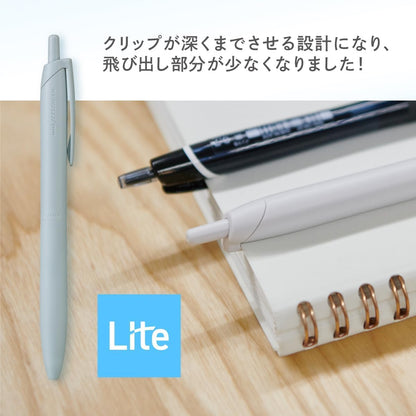 三菱鉛筆 Uni Jetstream Single Ballpoint Pen, Equipped with 0.5mm Lite Touch Ink (Black), Light Blue, SXNLS05.8, Set of 10