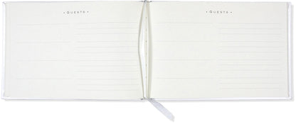 White Leather Guest Book