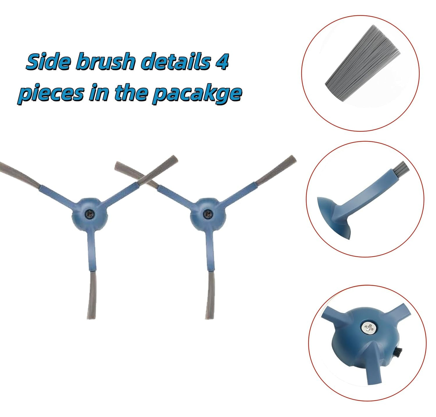 Replacement Parts Accessories for Eufy Omni C20:1-Roller Brush 4-Side Brush 4-HEPA Filter 4-Mop Pads 4 Dust Bags