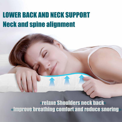 6.5cm Ultra Thin Flat Pillows for Sleeping Standard Size, 2.5 in Slim Bed Pillow for Stomach Back Sleeper, Low Profile Pillow Hypoallergenic White 46x66 cm