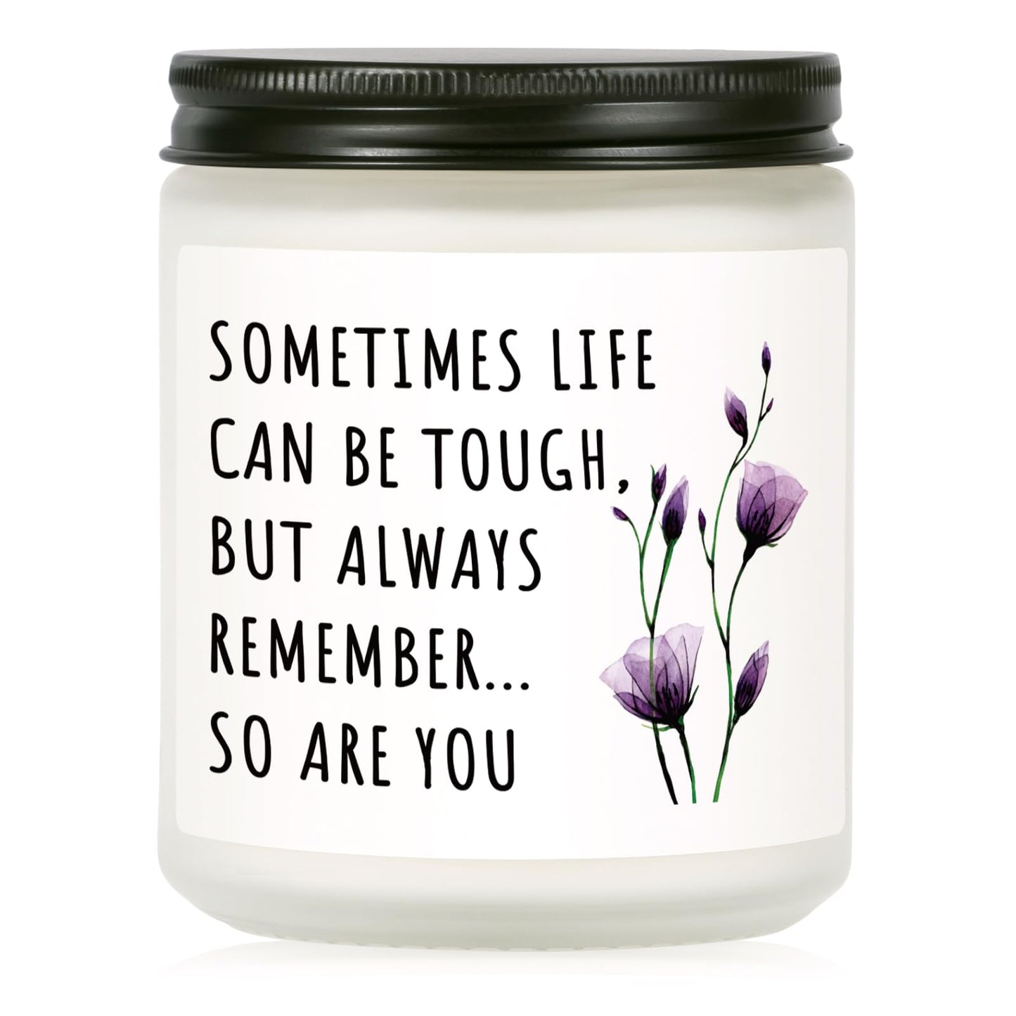 Shqiueos Birthday & Christmas Get Well Gifts for Women, Cancer Care Gifts for Women Inspirational Candle 7oz, Sympathy Gifts, Cheer up, Comfort, Surgery Recover, Encouragement Lavender Scented Candle