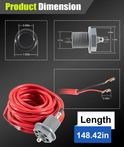 Deargooday 6600-167 Temperature Sensor with Curled Finger Connectors & 6540-228 O-Ring, Fit for Sundance Spas and Jacuzzi Hot Tubs. (6600-167 with O-Ring)
