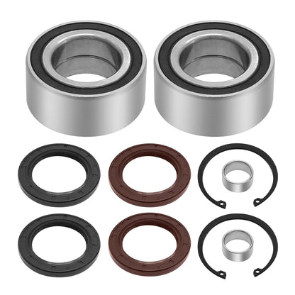 UOIENRT Front Wheel Bearings and Seals, Replacement for Honda Rancher 350 TRX350 FE/FM Rancher 420 TRX420 Rancher 400 TRX400 FGA/FA 2000-2014, Replces 91051-HC5-003 91209-HN2-003