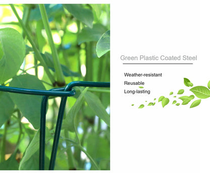 8 Pack Plant Support Stakes, Metal Interlinking Plant Stake for Garden, Plant Cages & Supports for Peony, Tomato, Hydrangea, Indoor Plants (9.8" W x 15.7" H)