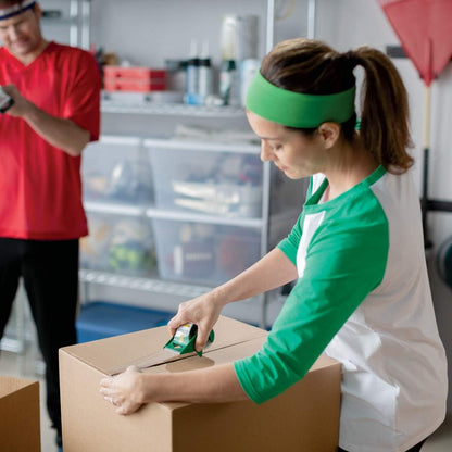 Duck Brand EZ Start Packaging Tape with Dispensers, 1.88-Inch x 22-Yard Roll, 6 Rolls, Clear (824922)