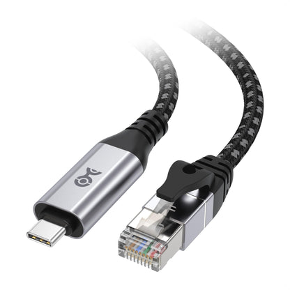 Cable Matters Plug & Play USB C to Gigabit Ethernet Cable - 1.8m / 6ft, Direct USB-C to Ethernet Connection, Thunderbolt 4/5 Compatible, Ideal for MacBooks, Laptops, and USB4 Devices