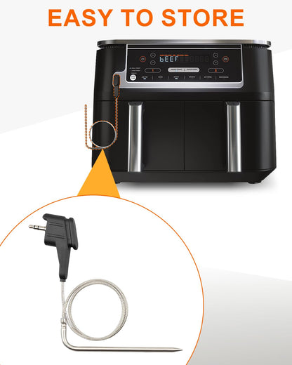 ULXIOM Air Temperature Thermometer Probe Replacement for Ninja DZ550 Foodi Smart XL 6-in-1 Dual Temp Probe Indoor Grill & Air Fryer Accessories