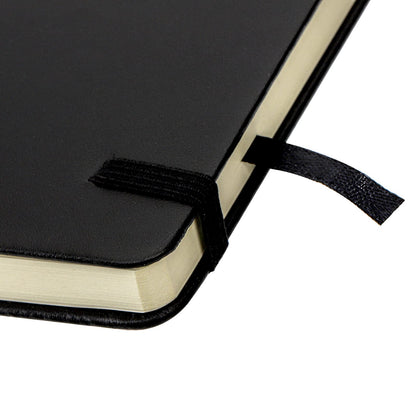 Coloch 6 Pack Ruled Notebook, A5 Black Hardcover Notebook with 200 Pages, Classic Lined Journal Pocket with 200 Pages and Pen Loop for School, College, Office, Business, 5.75" x 8.25"