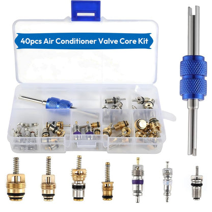 Saipor 3 Sets Car A/C Repair Kit, 270pcs Rubbber O-Ring Assortment Kits Seal Gasket Washer Set + 40PCS Car Air Conditioner Valve Core Kit R12 R134a A/C Valves Cores + 10pcs R134a AC Valve Caps