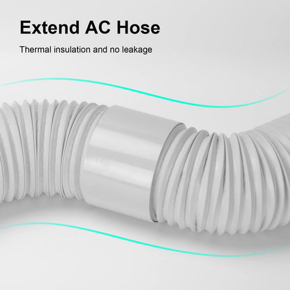 UNAOIWN Portable Air Conditioner Hose with Coupler, 5.9"/15CM Anti-Clockwise Thread Universal AC Exhaust Vent Duct, AC Tube Hose Kit Extension Parts Accessories Length up to 59”