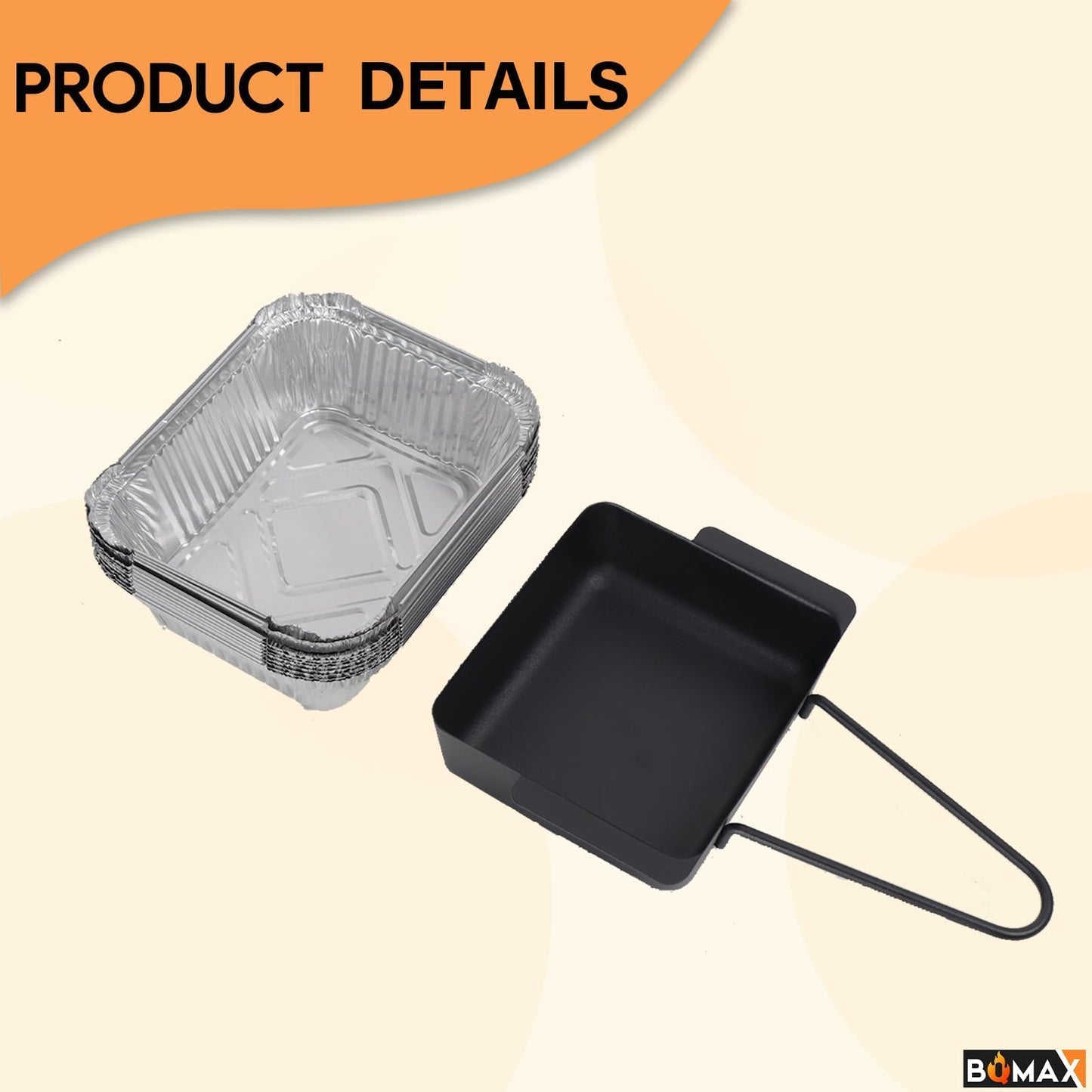 BBQ Drip Pan for Nexgrill 720-0830X 720-0830H 720-0925P 720-0896 720-0888S Cuisinart CGG-7400, BBQ Grease Pan with 12-Pack Aluminum Drip Liner for Nexgrill BBQ Grease Tray Replacement 720-0830X