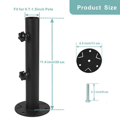 Wdwlbsm Universal Granite Umbrella Stand Tube, Stone Umbrella Tube Base for Outside, Heavy Duty Parasol Base, Umbrella Pole Mount Stand Tube Set, Table Umbrella Tube Bracket, DIY Umbrella Stand Parts