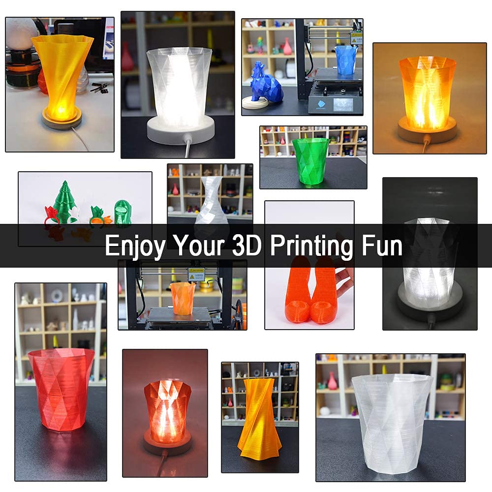 IEMAI Green Clear PETG Filament 1.75mm 1kg, Crystal Transparent 3D Printer Filament Up to 600mm/s Printing, Tough & Durable for Lampshade, Creative DIY, Home Decor