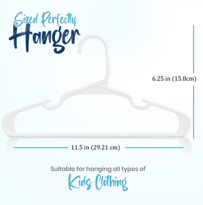 Utopia Home 60 Pack Kids Hangers - Plastic Baby Hangers for Closet - Children's Hangers for Clothes & Infant Hangers for Closet - Ideal for Everyday Standard Use (White)