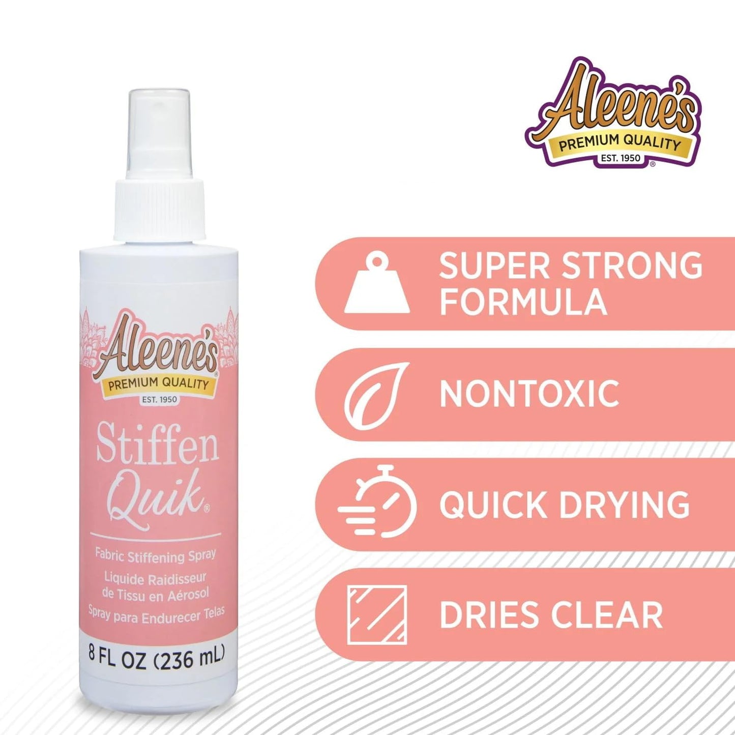 Aleene's 15581 Stiffen-Quick Fabric Stiffening Spray, 8-Ounce
