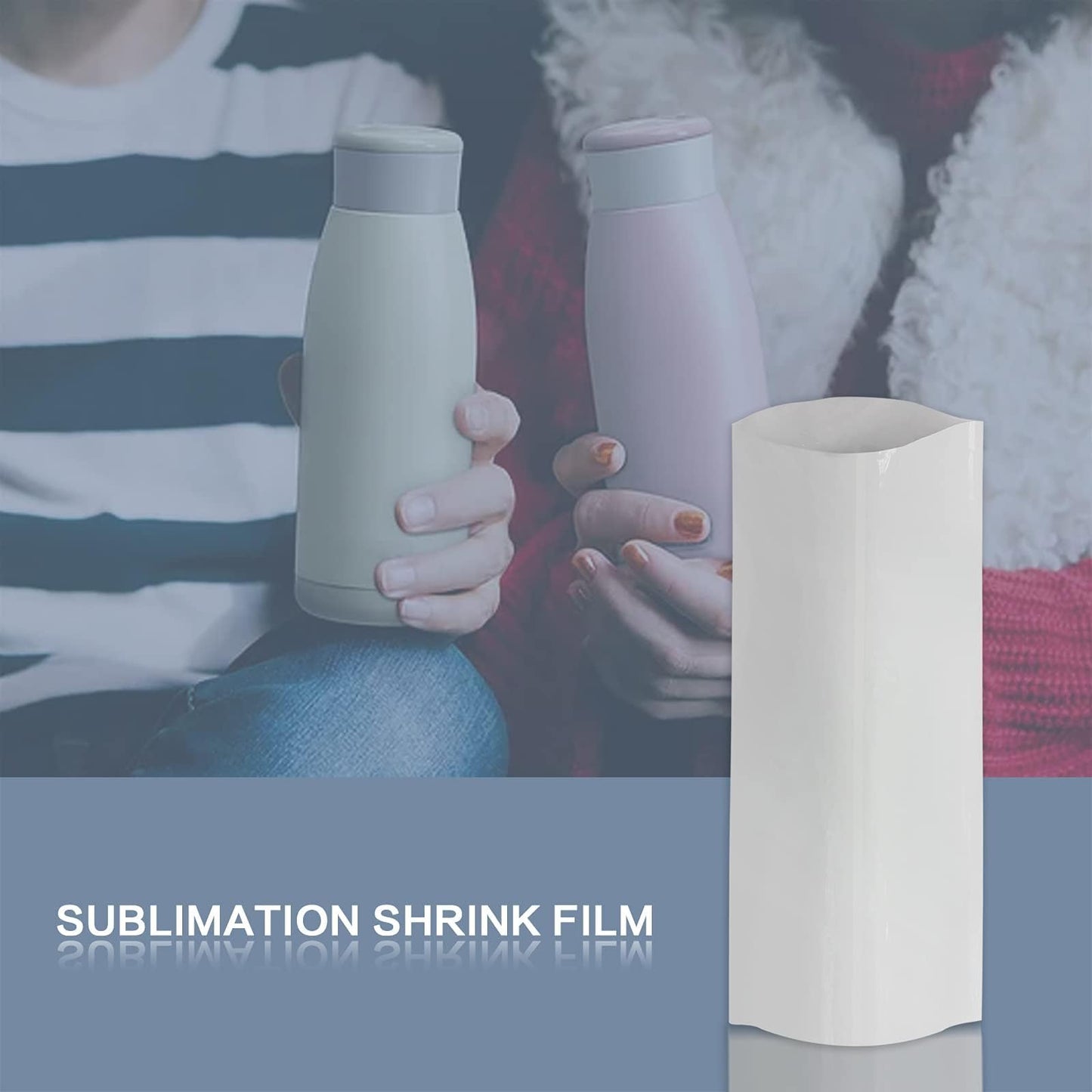 CHEUNGHAO 70 PCS Shrink Wrap Bags for Sublimation – 7 Different Sizes White Sleeves for Tumblers, Mugs, Cups, Bottles,Pen – Durable Shrink Film for Heat Press, DIY Crafts & Customizing