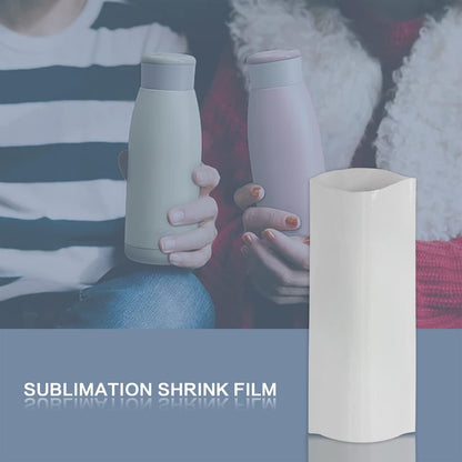 CHEUNGHAO 70 PCS Shrink Wrap Bags for Sublimation – 7 Different Sizes White Sleeves for Tumblers, Mugs, Cups, Bottles,Pen – Durable Shrink Film for Heat Press, DIY Crafts & Customizing