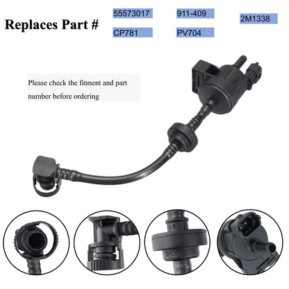 Vapor Canister Purge Valve for Chevy Cruze Sonic Trax Buick Encore 1.4L L4 Vapor Canister Purge Solenoid Valve Replace 55573017 EVAP Vent Purge Control Valve