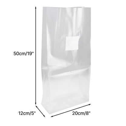 TEXALAN(R) Mushroom Grow Bags with 0.5 Micron Filter 3 Mil Polypropylene for Substrate Autoclavable Mushroom Cultivation 8"X5"X19", 30 PCS
