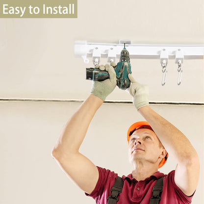 Trimold Premium Ceiling Curtain Track System, Flexible and Durable Design for Effortless Gliding, Ideal for Shower Window RV Room Dividers, Privacy and Home Décor