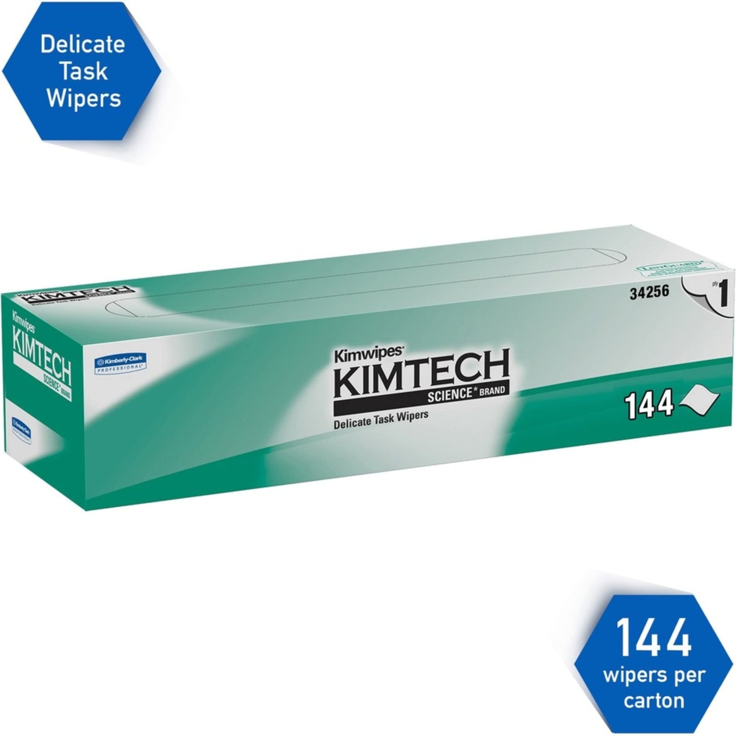 Kimberly Clark Safety 34256 White Kimwipes Delicate Task Wipers, 14.7" x 16.6" (Pack of 140)