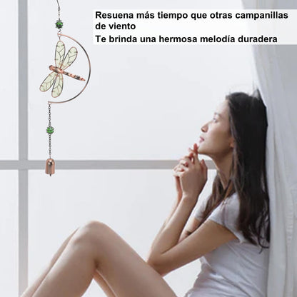 CHICIRIS Dragonfly Wind Chimes Decor, Dragonfly Wind Chimes, Waterproof Beautiful Melody Iron Hanging Ornaments for Home Decoration