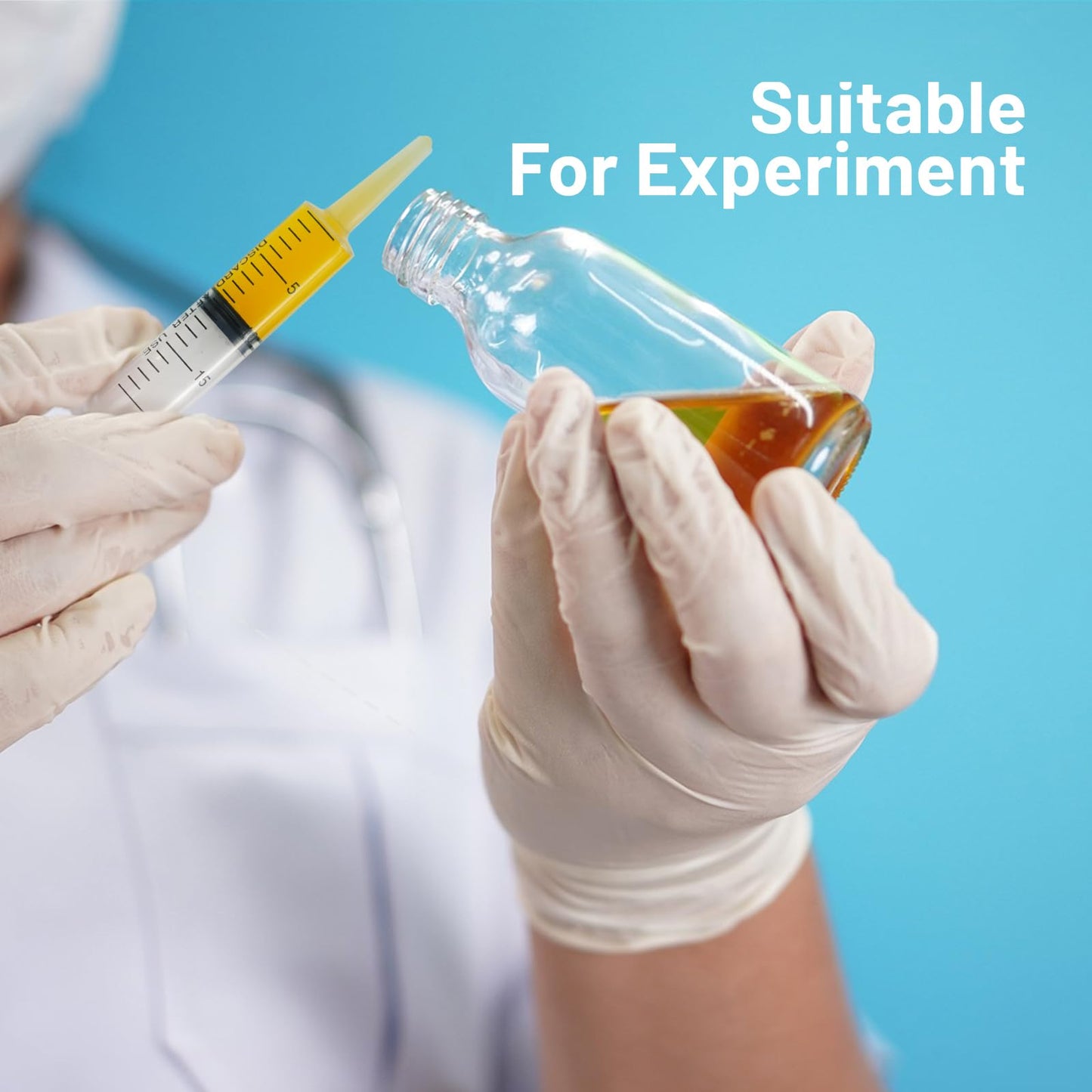 20ml Plastic Syringe with Cap, Large Syringes without Needle for Liquid, Scientific Labs, Measurement, Pet Feeding ,Ink Refilling ,Oil or Glue Applicator, Individually Wrapped (30 Pack)