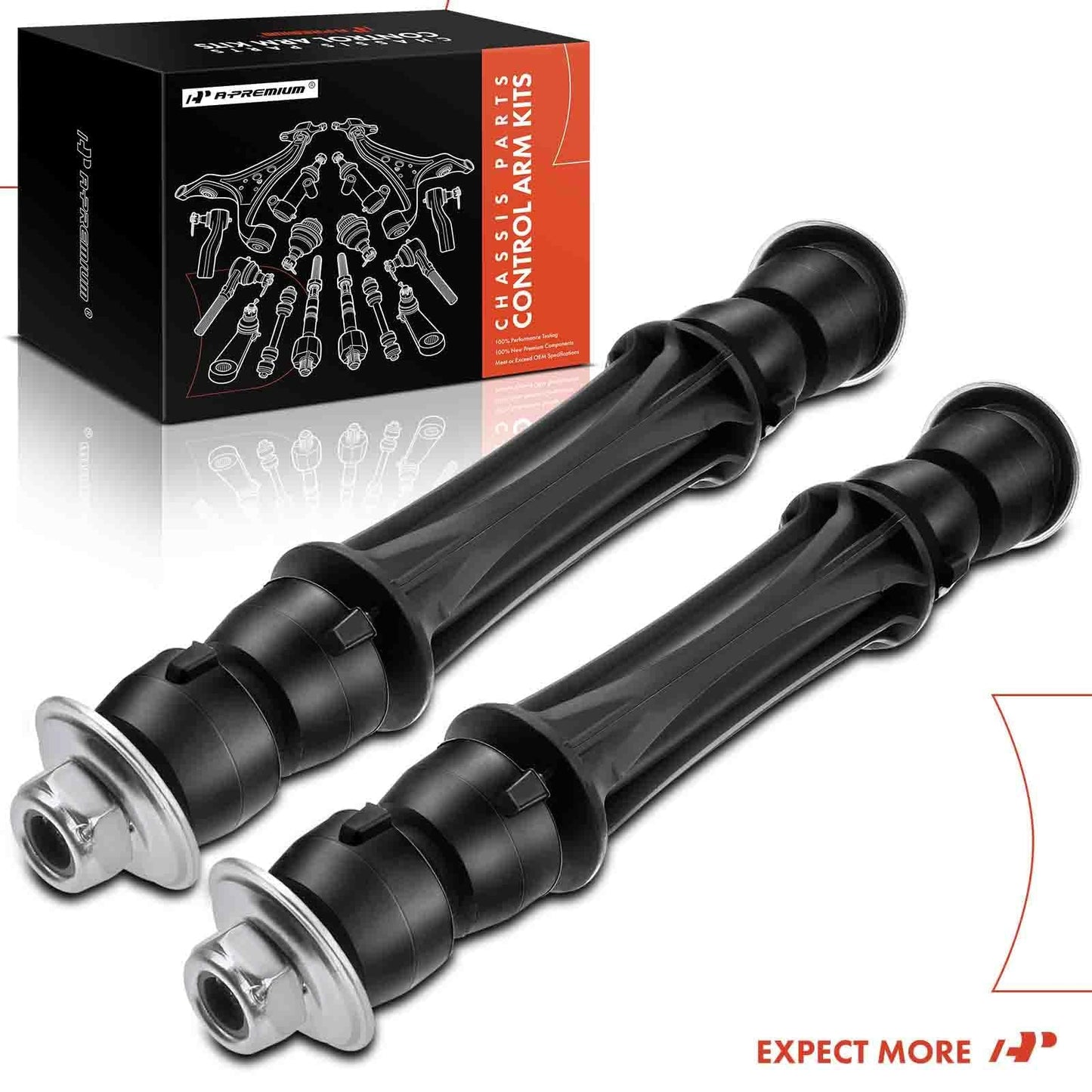 A-Premium 2Pcs Front Sway Bar Links Stabilizer Bar Links, Compatible with Chevrolet & GMC & Cadillac - 2004-2019 - Silverado 1500 Sierra 1500 Tahoe Suburban 1500 Avalanche Yukon Escalade