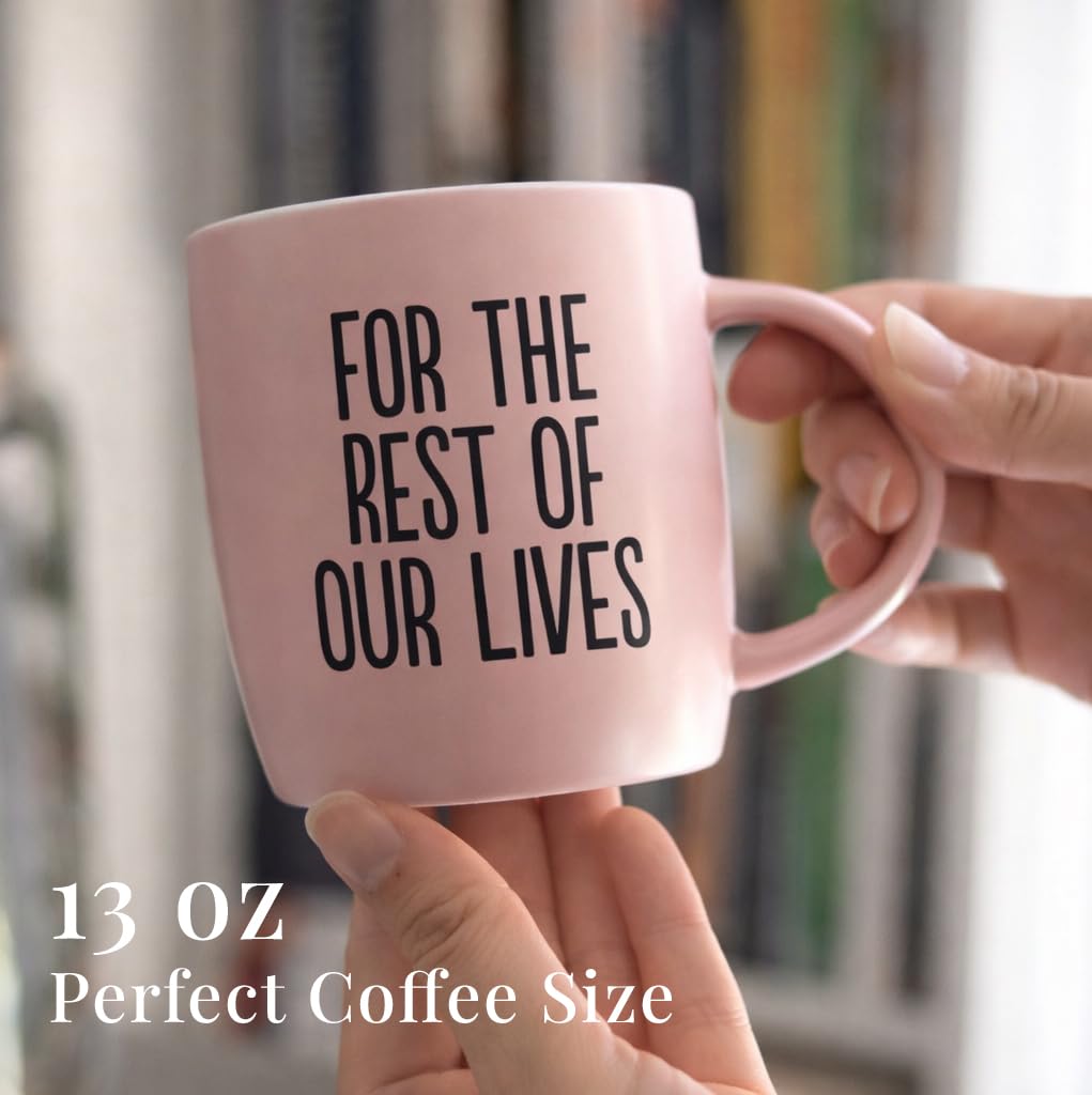 Triple Gifffted Lets Have Coffee Together Coffee Mug Set, Engagement Wedding Gifts for Couple, Bride and Groom Newlywed Bridal Shower, His and Hers, Mr and Mrs, Christmas, Valentine’s, Ceramic 380ML