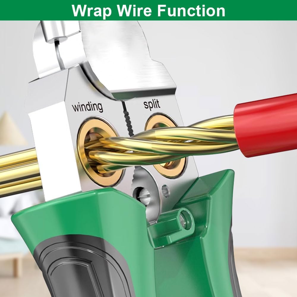 8 in 1 Wire Stripper with Voltage Tester, Pinzas De Electricidad, Multi-Function Electric Wire Stripping Tool for Cutting and Pulling Pliers, Electrician Repair Tool (1PCS)
