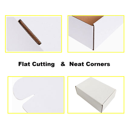zmybcpack 30 Pack 7x5x2 inch Small Shipping Boxes Mailers, White Corrugate Cardboard Shipping Box Literature Mailer Box for Mailing, Packing, Shipping