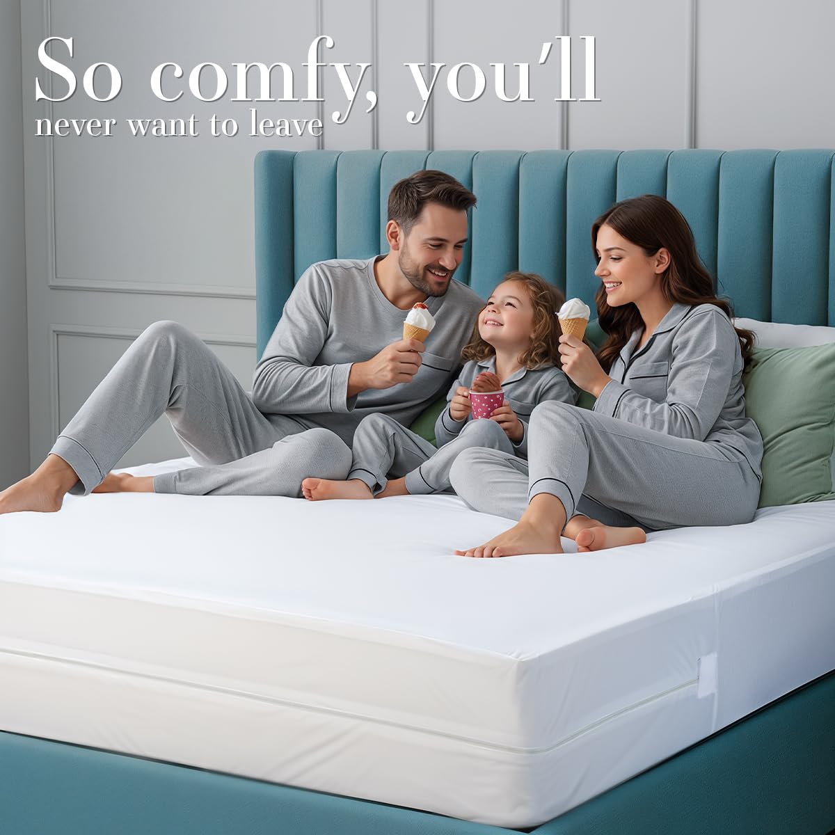 Utopia Bedding Zippered Mattress Encasement Queen - 100% Waterproof and Bed Bug Proof Mattress Protector - Absorbent, Six-Sided Mattress Cover