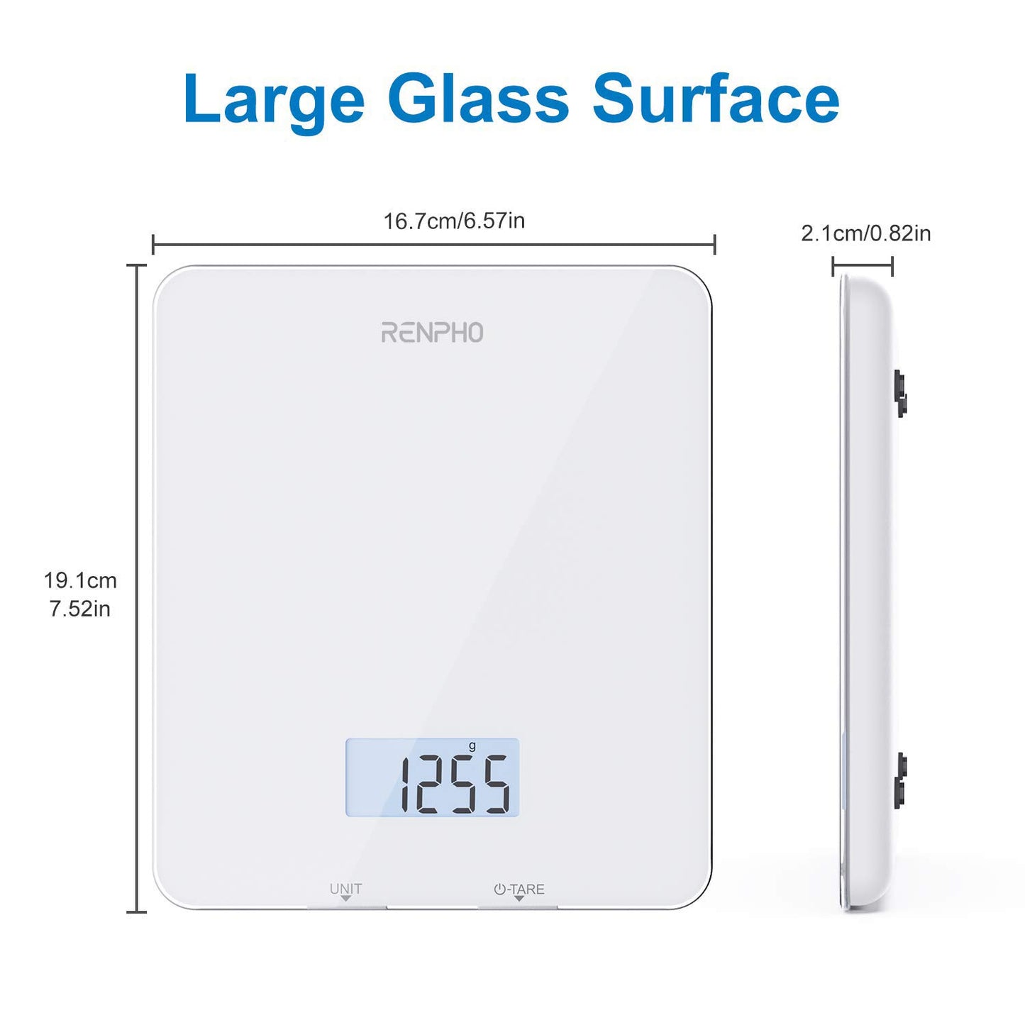 RENPHO Smart Food Nutrition Kitchen Scale, Food Scale for Food Ounces and Grams, Coffee Scale with Timer, Nutritional Calculator for Keto, Macro, and Calorie with Smartphone App, White