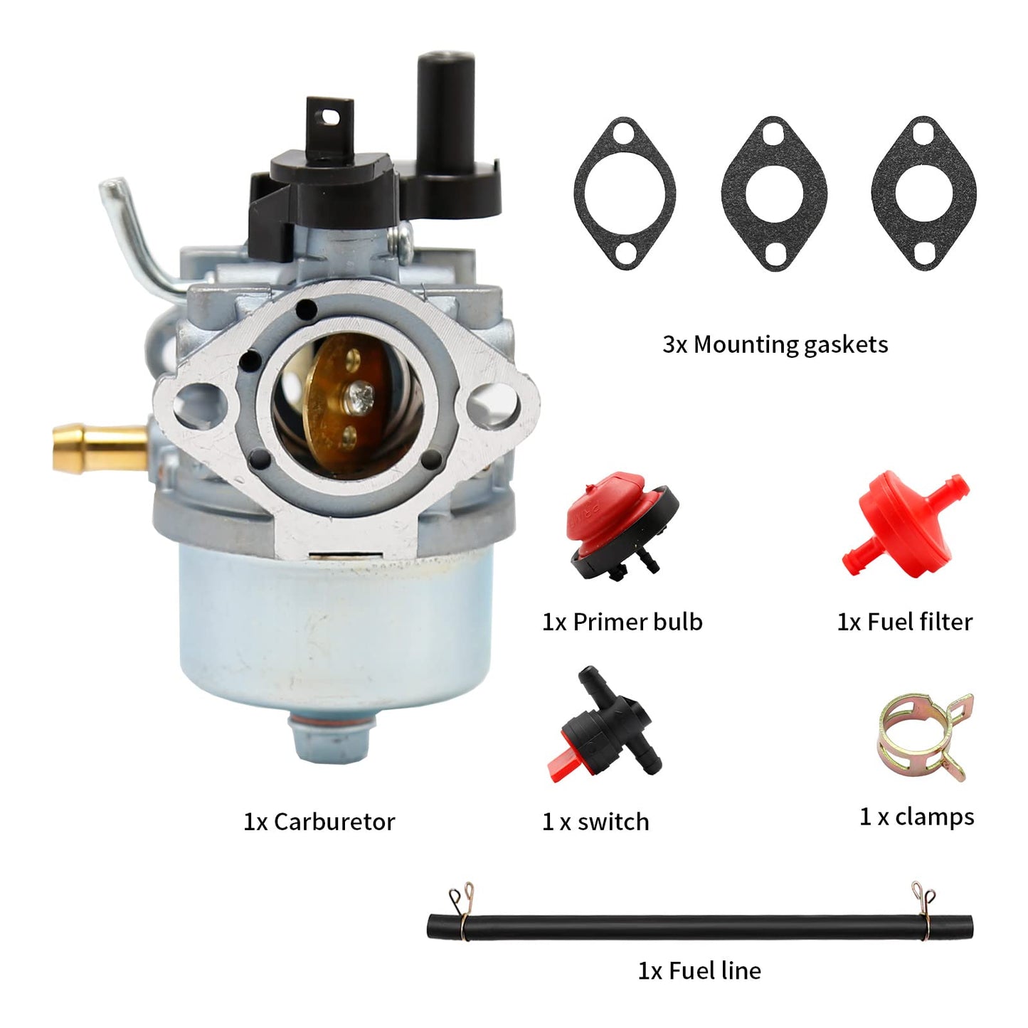 Zreneyfex 801396 38584 Carburetor Carb Kit Replacement for B S 801233 801255 38538 38413 38518, Toro CCR2400 CCR2450 CCR2500 CCR3000 CCR3600 CCR3650 Snowblower